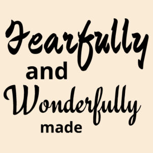 Fearfully and Wonderfully made - Drawstring Backpack Design