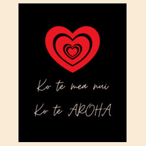 Ko te mea nui Ko te aroha - Drawstring Backpack Design