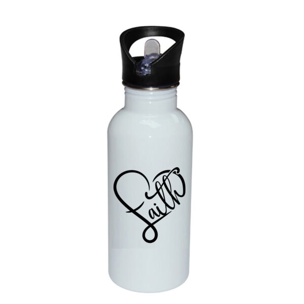 Faith - Stainless Bottle with Straw Top Thumbnail