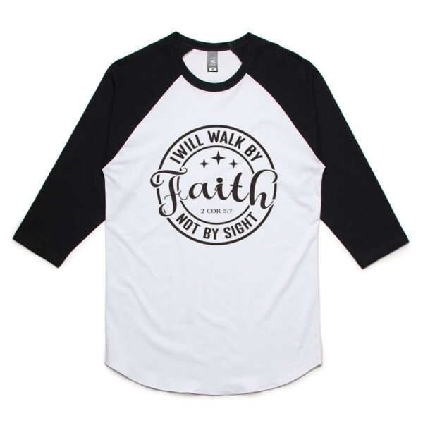 Walk by faith - AS Colour Mens Raglan Tee Thumbnail